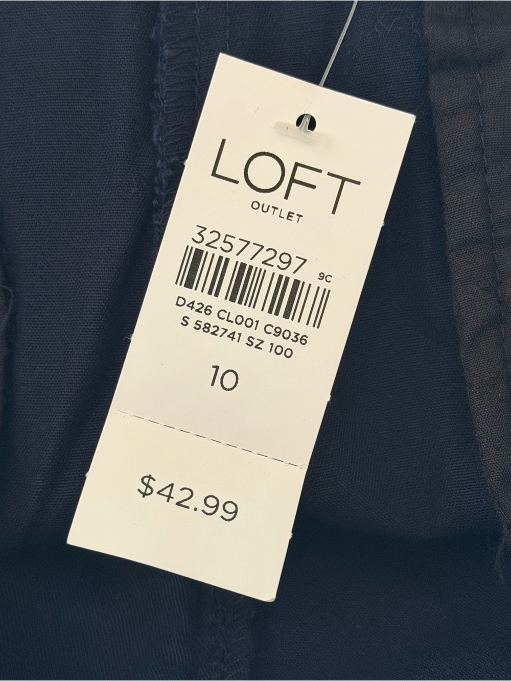 LOFT mid-rise 6” navy blue shorts Style 582741 NEW WITH TAG NWT - Picture 5 of 6